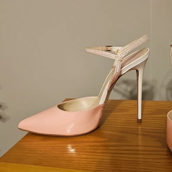 Rene Caovilla Swarovski Embellished Pink/white Heels - Picture 4 of 9